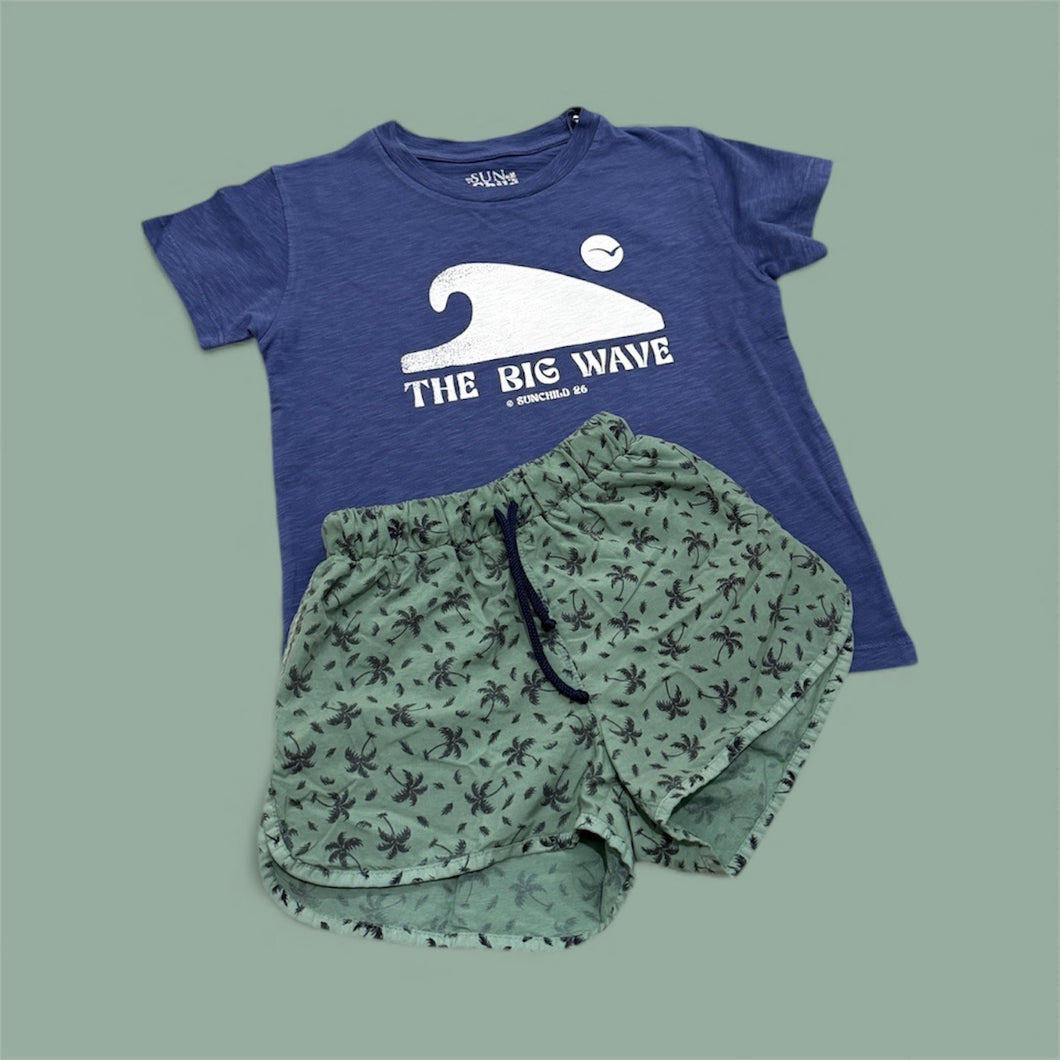 Sunchild bahia Navy Palm & sauge green