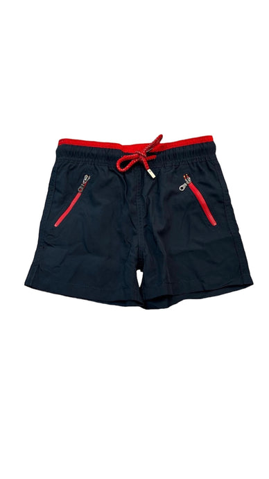 Pier st barth navy with red  boys trunks