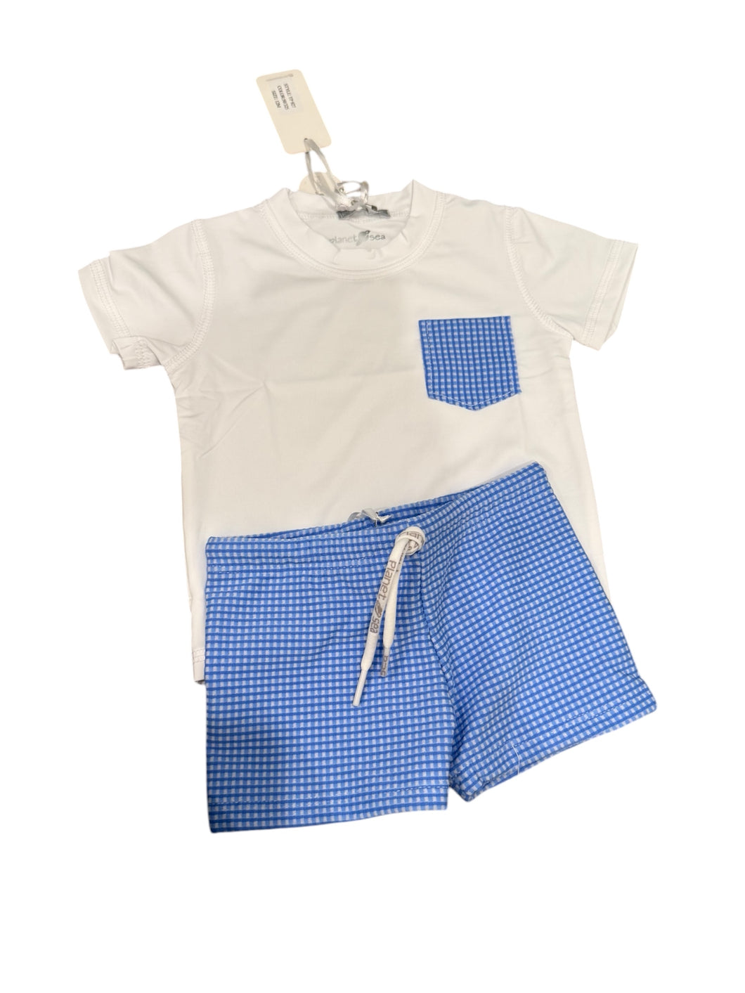 Blue Gingham Tightie with Matching top