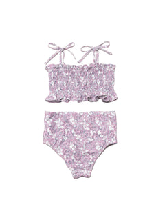 Pink/blue paisley scrunch bikini