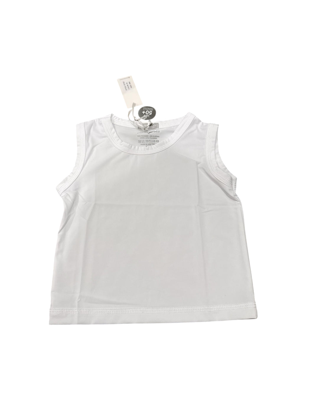 White Sleeveless rash guard