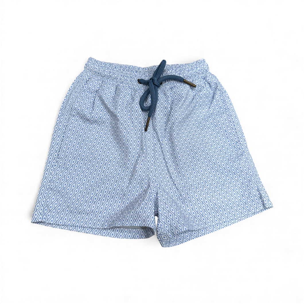 Leo and Zachary white/blue Sarapeh trunks