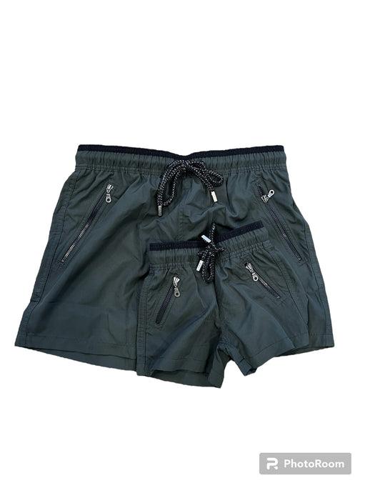 Pier st barth olive green with black trim mens trunk