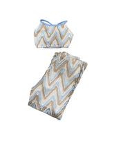 Load image into Gallery viewer, Nessi Byrd Chevron bikini set with pants