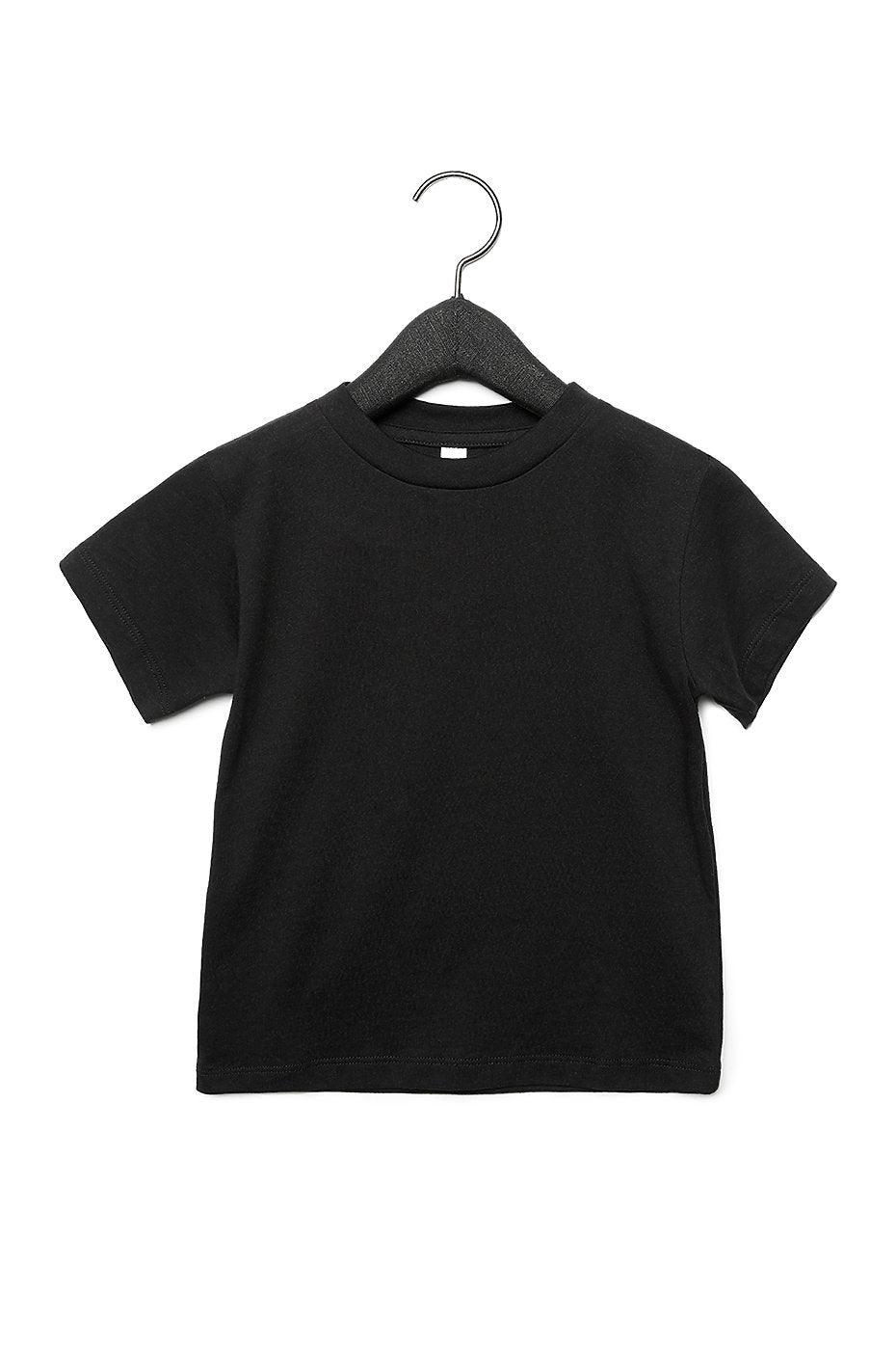 Bella and Canvas black toddler crew neck T shirt