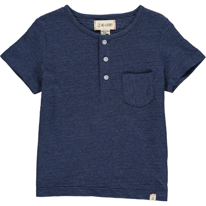 Navy Henley with pocket